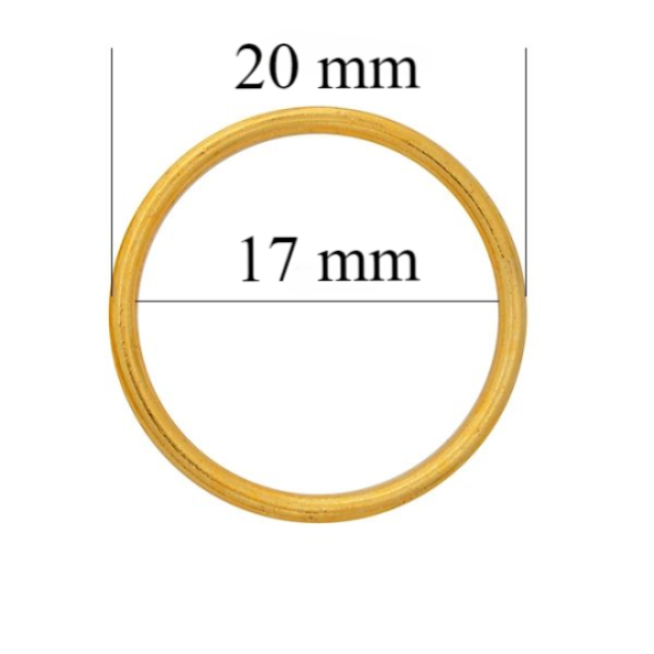 Anelli reggiseno in metallo per spalline da 17 mm Dorati brillanti 1000 pz