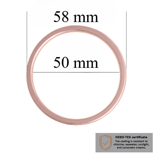 BH-Ringe für Bademode 50 mm in der Farbe Roségold, 1000 Stk. – Zertifiziert für Salzbeständigkeit