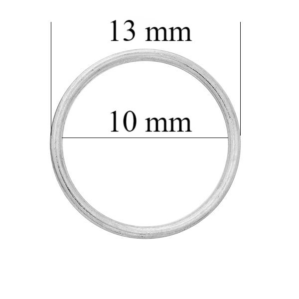 Metallringe für Bänder 10 mm Silber 1000 Stk