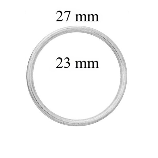Metallringe für Riemen 23 mm Silber 1000 Stk