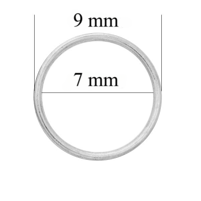 Metallringe für Riemen 7 mm Silber 1000 Stk