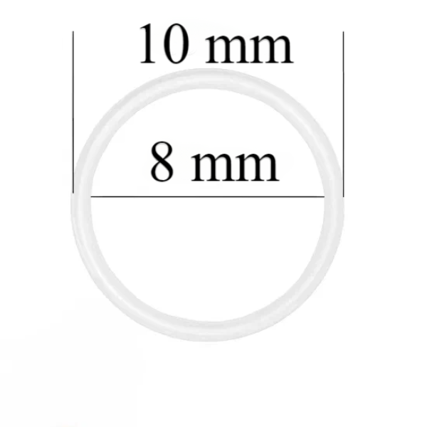Metallringe für Bänder 8 mm Weiß 10000 Stk