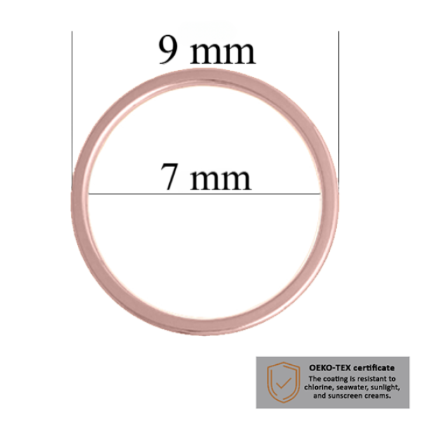 BH-Ringe für Bademode 7 mm in der Farbe Roségold, 1000 Stk. – Zertifiziert für Salzbeständigkeit