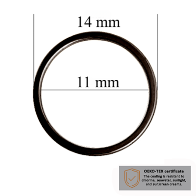 BH Ringe für Bademode 11 mm in der Farbe Schwarzes Gold  10000 stk  - Zertifiziert für Salzbeständigkeit