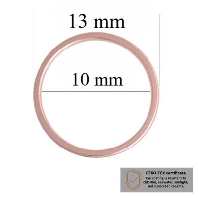 BH-Ringe für Bademode 10 mm in der Farbe Roségold, 10000 Stk. – Zertifiziert für Salzbeständigkeit