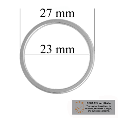 BH Ringe für Bademode 23 mm in der Farbe Silber 10000 stk  - Zertifiziert für Salzbeständigkeit