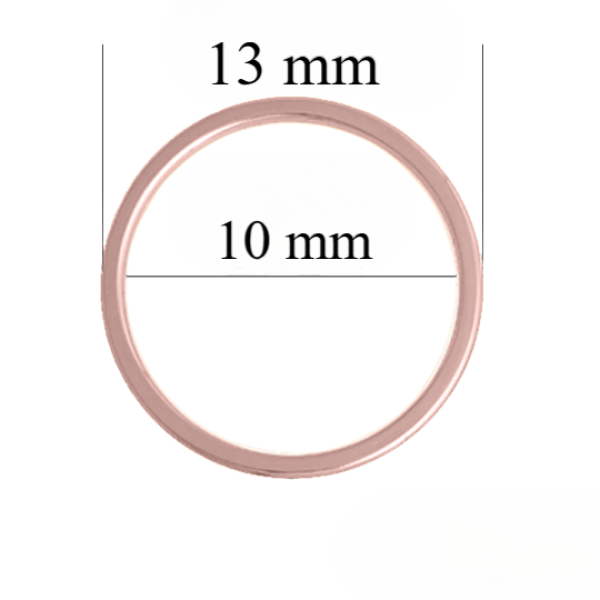 Metallringe für Bänder 10 mm Roséaus Rosé Gold 1000 Stk