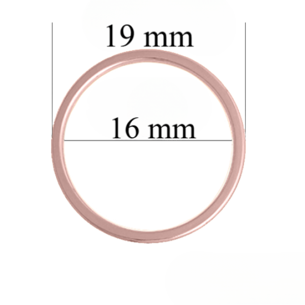 Metallringe für Riemen 16 mm Roséaus Rosé Gold 1000 Stk