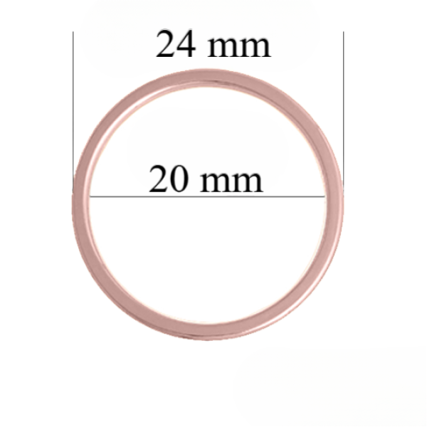Arandela métalica de sujetador 20 mm Rosa-dorados 1000 ud
