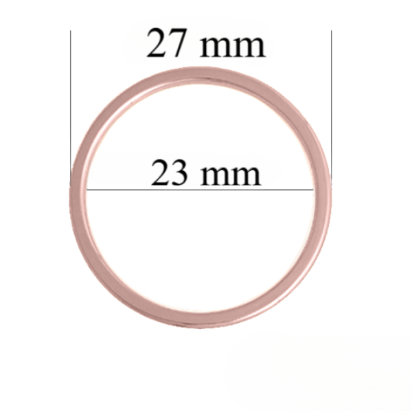 Anneaux de soutien-gorge en métal pour bretelles de 23 millimètres en Or rose 1000 pcs