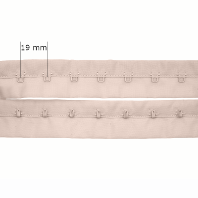 Verschluss auf Rolle mit Haken 1x für BH 19 mm Silberne Pfingstrose 90 m