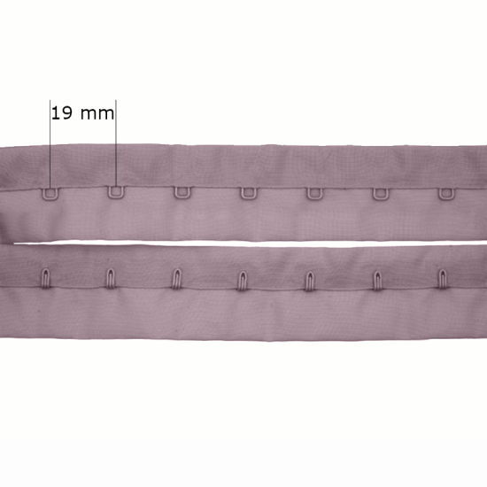 Krūštura aizdares lente ar āķīšiem ruļļos 1x, 19 mm – ideāls risinājums apakšveļas ražotājiem!
