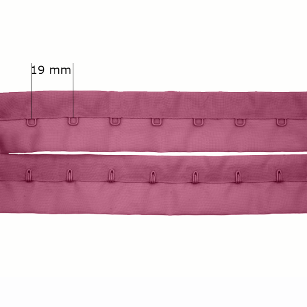 Zapięcie w rolce z haczykami 1x do biustonosza 19 mm Białe 90 m