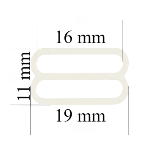 Metallversteller für Riemen 16 mm Dämmerungsweiß 800 Stk