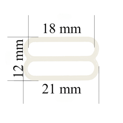 Metalowe regulatory do bielizny 18 mm Biały Dusk 800 szt