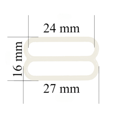 Metalowe regulatory do bielizny 24 mm Biały Dusk 800 szt