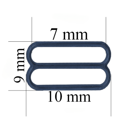 Metal bra slider for 7 mm straps Ombre midnight 800 pcs