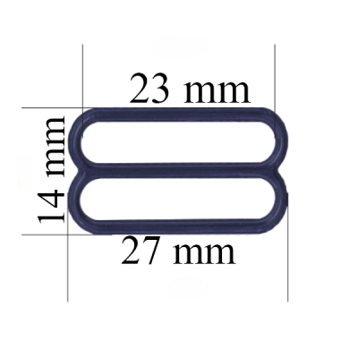 Cursore reggiseno in metallo per spalline da 23 mm Blu scuro 800 pz