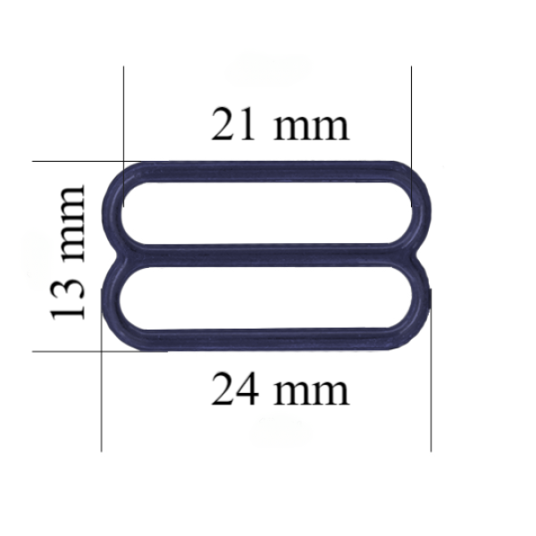 Curseur de soutien-gorge en métal pour bretelles de 21 mm Bleu foncé 800 pcs