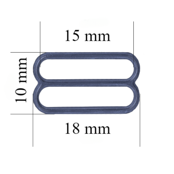 Regulador metálico para tirante de lencería 15 mm Hortensija 800 ud