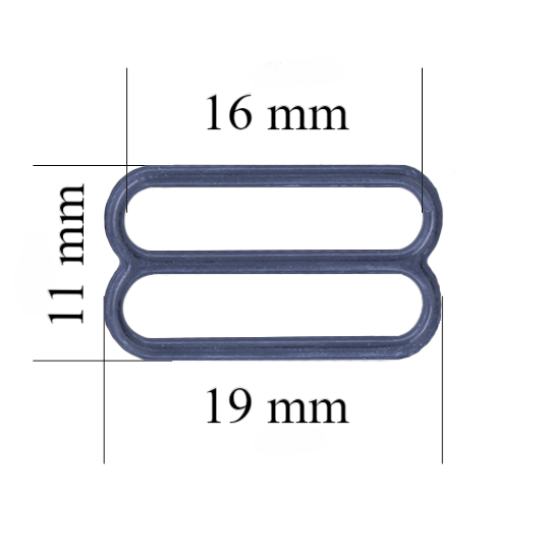 Regulador metálico para tirante de lencería 16 mm Hortensija 800 ud