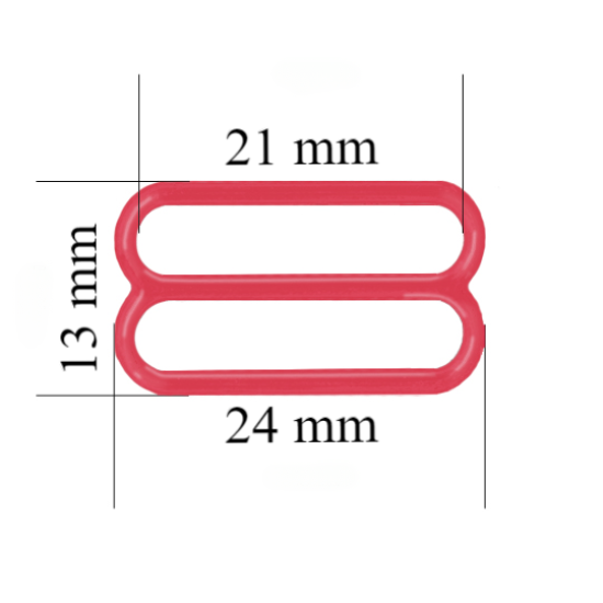 Curseur de soutien-gorge en métal pour bretelles de 21 mm Rouge 800 pcs