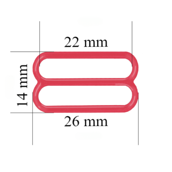 Metallversteller für Riemen 22 mm Rot 800 Stk