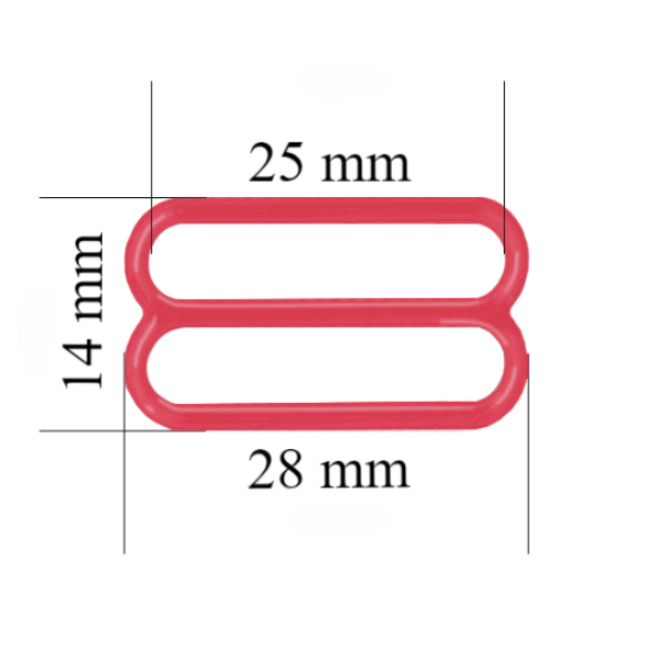 Metāla regulatori 25 mm Sarkans 800 gab