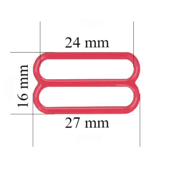 Metallversteller für Riemen 24 mm Rot 800 Stk