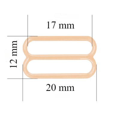 Cursore reggiseno in metallo per spalline da 17 mm Beige 800 pz