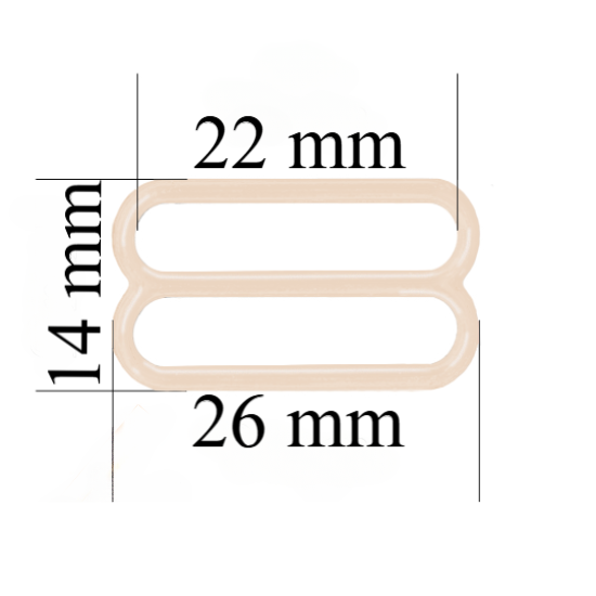 Metallversteller für Riemen 22 mm Jasmin 800 Stk