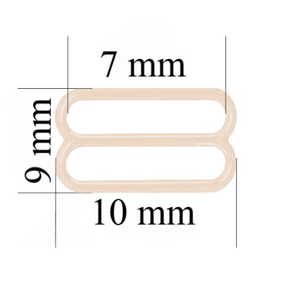 Metal bra slider for 7 mm straps Jasmine 800 pcs