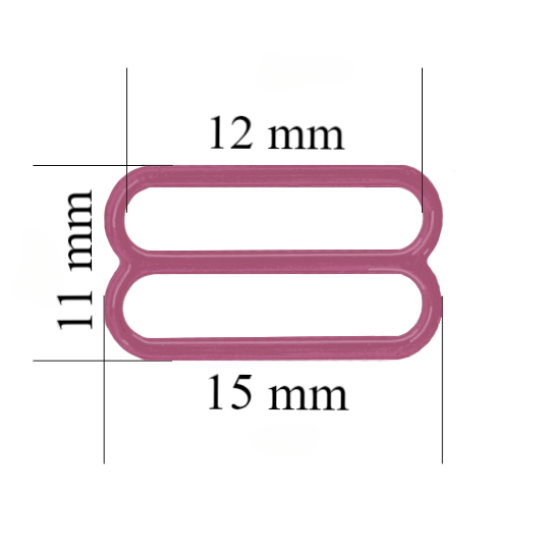 Curseur de soutien-gorge en métal pour bretelles de 12 mm Rubis rose 800 pcs