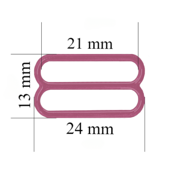 Metallversteller für Riemen 21 mm Pink Rubin 800 Stk