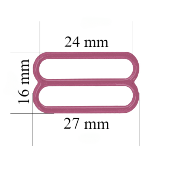 Metallversteller für Riemen 24 mm Pink Rubin 800 Stk