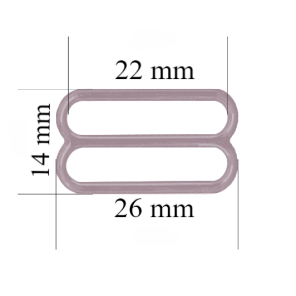 Metalowe regulatory do bielizny 22 mm Morska mgła 800 szt