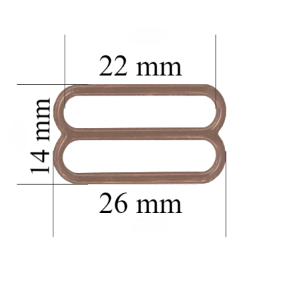 Cursore reggiseno in metallo per spalline da 22 mm Peppercorn 800 pz.