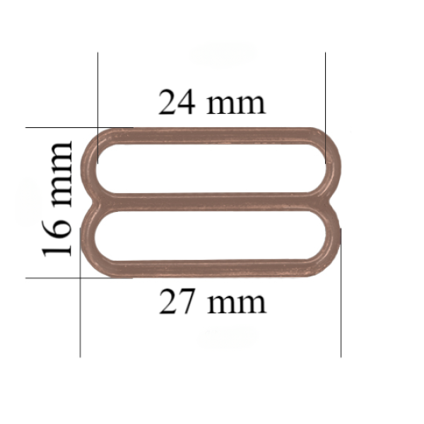 Regulador metálico para tirante de lencería 24 mm Pimienta 800 ud