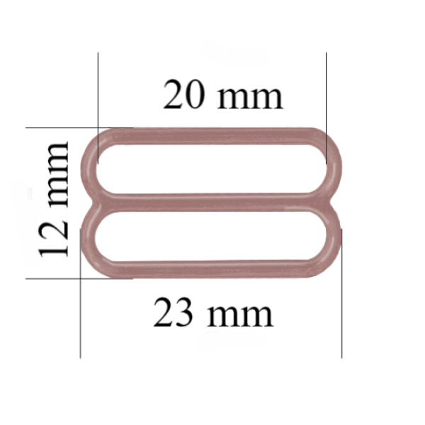 Metalowe regulatory do bielizny 20 mm Kawowy róż 800 szt