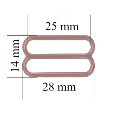 Metallversteller für Riemen 25 mm Kaffeerosa 800 Stk
