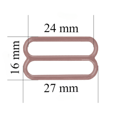 Metallversteller für Riemen 24 mm Kaffeerosa 800 Stk