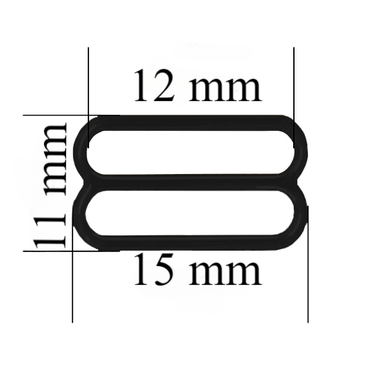 Metallversteller für Riemen 12 mm Schwarz 10000 Stk