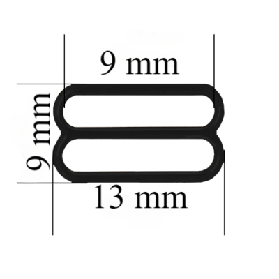 Metallversteller für Riemen 9 mm Schwarz 1000 Stk
