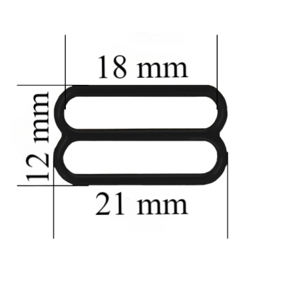Metallversteller für Riemen 18 mm Schwarz 10000 Stk