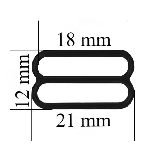 Metallversteller für Riemen 18 mm Schwarz 10000 Stk