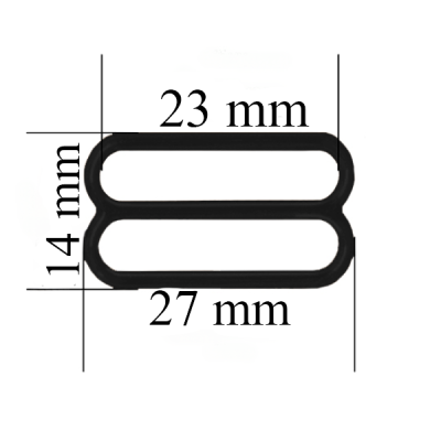 Metalowe regulatory do bielizny 23 mm Czarne 1000 szt