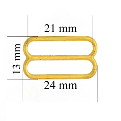 Metallversteller für Riemen 21 mm Glänzendes Gold 1000 Stk