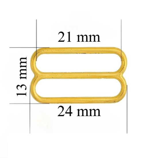 Metallversteller für Riemen 21 mm Glänzendes Gold 1000 Stk