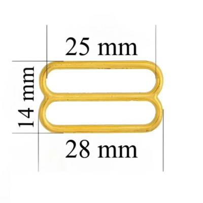 Metallversteller für Riemen 25 mm Glänzendes Gold 1000 Stk