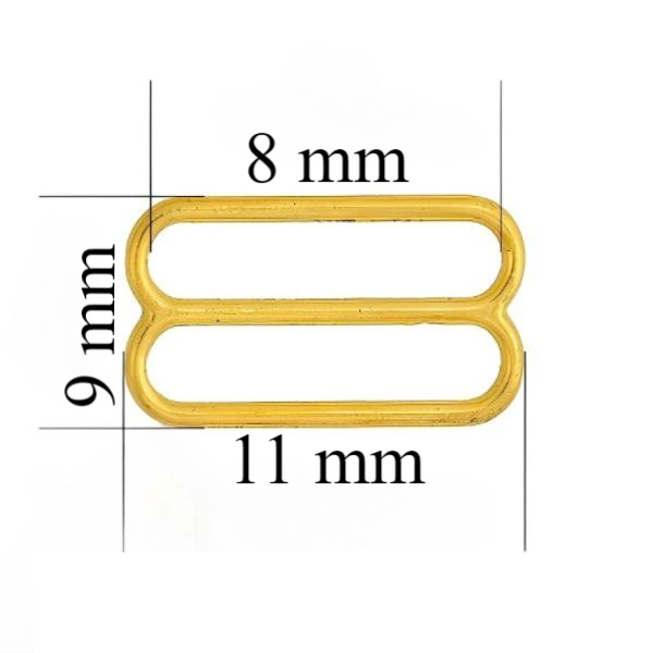 Metallversteller für Riemen 8 mm Glänzendes Gold 1000 Stk